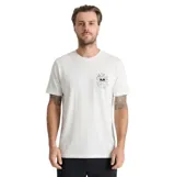 Remera Roark Fear The Sea blanca de manga corta, confeccionada en algodón, con pequeño estampado gráfico en el pecho.