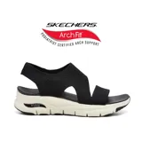 Sandalias casuales Skechers Arch Fit Brightest Day para mujer, color negro. Presentan una parte superior de tejido t


écnico Stretch Fit transpirable y una plantilla acolchada Arch Fit con soporte de arco certificado por podólogos.