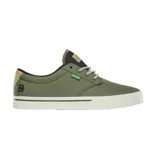Championes Etnies Jameson 2 Eco color verde oliva, con detalles en marrón y negro.