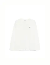 Remera de manga larga Autry color blanco, con cuello redondo y logo de la marca bordado en pequeño en el pecho.