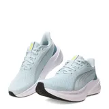 Championes de running Puma Dasher Lite, color verde agua, con exterior de malla transpirable, entresuela blanca amortiguada y suela de goma negra.
