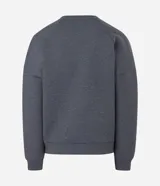 Buzo de cuello redondo y mangas largas con corte oversized. Confeccionado en tejido scuba de estructura firme, presenta un recorte horizontal en el frente que aporta un detalle contemporáneo y minimalista.
