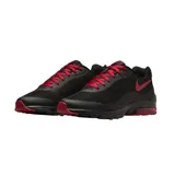 Championes Nike Air Max Invigor de color negro con detalles en rojo, diseñados para running y uso deportivo.