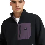 Campera de polar Quiksilver con cierre frontal, cuello alto y bolsillo en el pecho con cierre y detalle de logo.