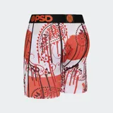 Calzoncillos tipo bóxer con estampado de bandana oxidada y goteo. Cuenta con entrepierna de 7 pulgadas, bolsa MicroMesh sellada y transpirable, estiramiento en cuatro direcciones y costuras planas.