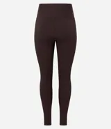 Legging deportiva de tiro alto confeccionada en microfibra acanalada, con diseño ajustado y textura acanalada.
