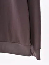 Buzo de cuello redondo, manga larga, con puños y ruedo acanalados, de diseño liso y corte clásico.