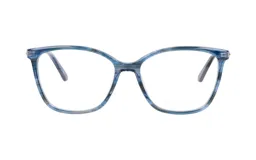 Armazón para lentes Demenego 126/54, color azul con diseño marmolado, de acetato y forma cuadrada.
