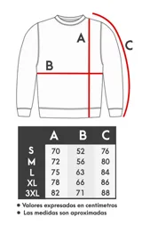 Buzo negro de algodón y poliéster con estampa en la espalda de un personaje con un micrófono y el texto "THE EARTH IS FLAT".