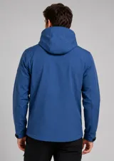 Campera de neopreno color negro con capucha desmontable, cierre frontal completo, bolsillos laterales y bolsillo en el pecho con cierre.