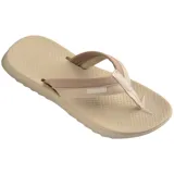 Ojotas Havaianas Track Plus, color azul con tiras grises.