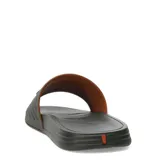 Sandalias tipo slide para hombre, color verde oliva con detalle de logo en relieve sobre la banda superior y suela ergonómica.