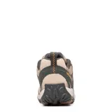 Championes de trekking Merrell modelo Accentor 3, color beige con detalles en gris oscuro y naranja. Confeccionados en malla y gamuza, cuentan con suela de goma con relieve para mayor tracción y cordones reforzados.