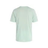 Remera deportiva New Balance de manga corta, color gris oscuro, con cuello redondo y logo de la marca estampado en el pecho.