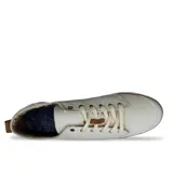 Zapatillas Reef color crema con detalles marrones, de lona con suela blanca.