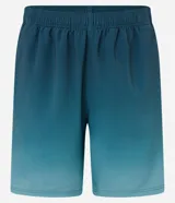 Bermuda deportiva masculina de color azul, con cintura elástica y cordón interno de ajuste.