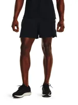 Short deportivo negro para hombre, marca Under Armour, modelo Launch Pro 5. Liviano, elástico y con forro interior.