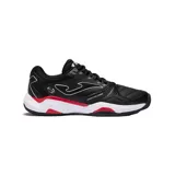 Championes Joma para pádel, modelo Master 1000, color negro con detalles en rojo y logo blanco.
