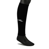 Medias de fútbol sin pie, color negro, con el logo de Diadora en blanco en la pantorrilla.