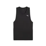 Musculosa deportiva Puma Run Velocity Tank de poliéster negro con logo blanco estampado en el pecho.