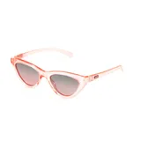Lentes de sol MDQ modelo Lawas con armazón traslúcido de diseño cat-eye en color rosado y cristales degradados.