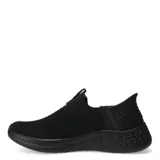 Championes deportivos Umbro modelo Flex Lady, de diseño slip-on sin cordones, confeccionados en tejido de punto elástico color rosado con suela blanca de goma texturizada.