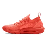 Championes de running Under Armour modelo HOVR Phantom 2, color naranja vibrante. Confeccionados con tecnología UA IntelliKnit para mayor transpirabilidad y elasticidad, cuentan con amortiguación reactiva UA HOVR, panel moldeado en el mediopié y suela de goma con textura de tacos para mayor tracción.