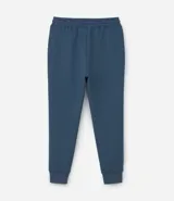 Pantalón deportivo masculino liso color negro, con ajuste elástico en la cintura y bolsillos laterales.