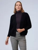Cardigan tejido negro, marca Sioni.