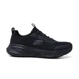 Championes deportivos Skechers Relaxed Fit: Edgeride - Smooth Journey, color negro. Capellada de malla transpirable con plantilla Air Cooled Memory Foam y suela de goma con tecnología Relaxed Fit para mayor comodidad.