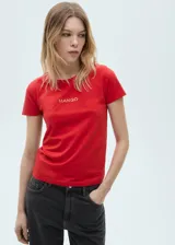 Camiseta de manga corta y cuello redondo, confeccionada en algodón. Presenta un diseño recto con el logo de la marca estampado en el pecho.
