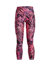 Calza deportiva de tiro alto con diseño estampado de ondas en tonos fucsia, violeta y negro. Cuenta con tecnología HeatGear para absorción de sudor, costuras planas ergonómicas y bolsillo lateral.