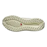 Championes de running todoterreno Salomon Aero Blaze 3 Grvl, color beige claro con detalles en naranja y suela adherente.