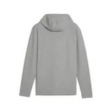 Campera gris con capucha y cierre frontal, con detalles en negro y amarillo. Logo de Puma bordado en blanco y escudo del Club Atlético Peñarol bordado en el pecho.