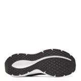 Championes de running Under Armour modelo W Ascend, color negro con suela blanca. Presentan un diseño de malla transpirable con refuerzos sintéticos y el logo de la marca en la lengüeta y el lateral.