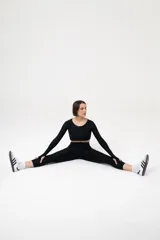 Calza negra de largo 3/4.