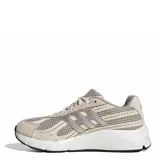 Championes Adidas Technochaos 2000 para mujer, en color beige y plateado, confeccionados con malla transpirable y refuerzos sintéticos, con suela Cloudfoam.