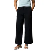 Pantalon cargo Columbia color negro de corte ancho y relajado, con cintura elastizada ajustable mediante cordón y bolsillos cargo laterales con cierre a presión.