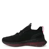 Championes deportivos Topper modelo Styl, de color negro con detalles en fucsia. Presentan una capellada de tejido técnico transpirable y una suela con tecnología de amortiguación segmentada en tono degradado oscuro.