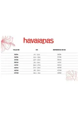 Chancletas Havaianas color dorado con tiras texturizadas y diseño clásico de dedo.