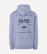 Buzo con capucha y bolsillo canguro, confeccionado en frisa de algodón y poliéster. Presenta un diseño de calce relajado con estampa gráfica en la espalda con lettering y motivos de expedición.