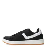 Championes urbanos Pony modelo Square, color negro con detalles en blanco y suela de goma color caramelo. Presentan el logo de la marca en el lateral y cierre con cordones.