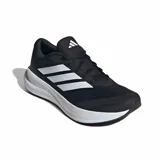 Championes de running Adidas Runfalcon 6, color negro con las tres tiras características en blanco en los laterales y entresuela Cloudfoam blanca.