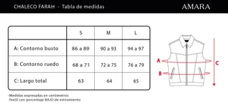 Chaleco negro con cuello solapado y corte oversize.