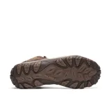 Bota de senderismo Merrell modelo Accentor 3 Mid WP, color marrón, confeccionada en gamuza y malla. Cuenta con membrana impermeable, puntera protectora, entresuela de espuma EVA para mayor estabilidad y suela de goma con tracción duradera.