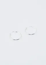 Par de aros tipo argolla de plata 925.