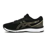 Championes de running Asics modelo Gel-Pacemaker 2, color negro con detalles en dorado y suela blanca. Diseñados para ofrecer amortiguación y comodidad durante la carrera.