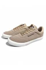 Championes deportivos Discovery modelo Casual Expedition, de color azul con cordones negros, suela blanca y detalles de la marca en el lateral.