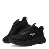 Championes deportivos Umbro Fury para hombre, de diseño minimalista en color negro. Presentan exterior de tejido textil transpirable, cierre con cordones y entresuela con amortiguación para mayor confort. Incluyen el logo de la marca en contraste sobre el lateral.