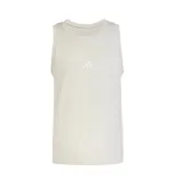 Musculosa deportiva Adidas de corte clásico y cuello redondo, color beige, con el logo de la marca estampado en el centro del pecho.
